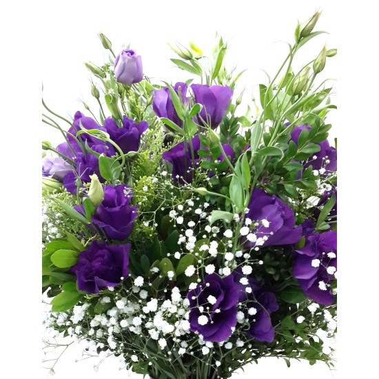 Mor Lisianthus buketi
